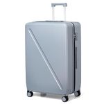 MILADA Luggage Hard Shell Suitcases 28 Inch Large Luggage with Wheels Travel Suitcase TSA Lock for Business,Grey