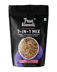 True Elements Seeds Mix - 7 in 1 Super Seeds & Nut Mix 500g - (Roasted Pumpkin Seeds, Watermelon Seeds, Sunflower Seeds, Flax Seeds | Sesame Seeds | Chia Seeds and Soynuts) - Diet Snacks | Seeds for Eating