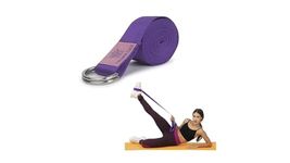 Crown Cult Yoga Strap for Stretching, (PURPLE),With User Guide