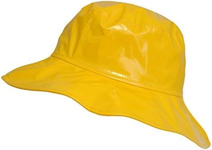 TOUTACOO, Wide-Brimmed Vinyl Rain Hat Yellow