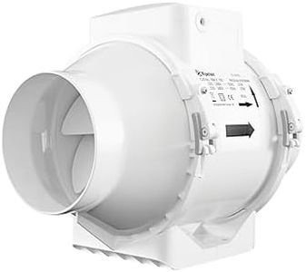 Xpelair XIMX100T 4"/100mm Inline Mixed Flow Extractor Fan with Timer for Bathrooms and Shower Rooms, Loft Fitting, Adjustable Twin Speed, White