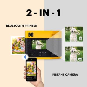 KODAK Mini Shot 4 ERA Instant Camera Printer – Black