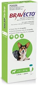 BRAVECTO DOG SPOT ON 500MG GREEN >10-20KG