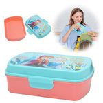 Frozen Plastic Lunch Box BPA Free Leak Proof Sandwich Pot Airtight Fridge/Freezer Food Boxes School Traveling Snack Boxes Picnic Trips Food Storage Container for Kids Adults 3+ Years