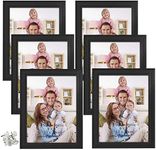 Giftgarden 6x8 Picture Frames Set Photo Frame for Wall Decor or Tabletop, Black, Set of 6