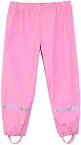 M2C Girls Reflective Waterproof Rain Pants Lightweight Rainwear Pink 6-7 Yrs
