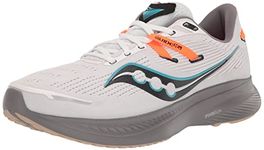 Saucony Men's Guide 16 Running Shoe, White/Gravel, 10M US