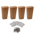 SHANOER 4PCS 100mm Height Oak Wood Furniture Legs Couch Dresser Armchair Feet Furniture Parts Sofa Legs