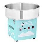 Royal Catering Commercial Candy Floss Machine RCZK-1200-BG (1200 W, Ø 52 cm, 1 Unit / 30-60 s, Sep. Control: Thermostat and Rotation, Incl. Measuring Spoon) Turquoise