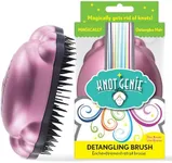 Knot Genie Detangling Hair Brush for Kids (Petal Pink) | Original Full Size | Perfect for Curly Hair, Gently Separate Tangles, Leaves Hair Smooth & Shiny | The Pain Free Knot Detangler