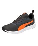 Puma mens Snatch V2 Dark Shadow-Vibrant Orange-White Sneaker - 9 UK (39178302)