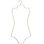 Arekuaei Gold Wire Lingerie Hangers Body Shape Metal Display Bikini Swimwear hanger-10 of Pack