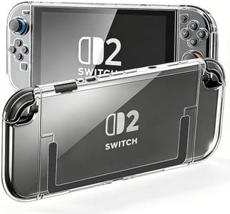 Protective Cases for Nintendo Switch 2 2025 7.9 Inch, Clear Switch 2 Case Protector TPU Cover & Hard Back Cover for Nintendo Switch 2 Case Accessories Slim Shell Travel Cases, Transparent