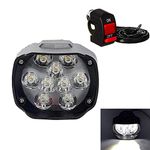 AutokraftZ Universal Bike 9 LED Fog Light/Headlight with Switch for Honda CB Trigger (Set of 1)