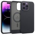 Caseology Nano Pop Mag Silicone Case [Built-in Magnet] Designed for Magsafe Compatible with iPhone 14 Pro Max Case 5G (2022) - Black Sesame