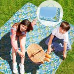 Habaylin Picnic Blanket Waterproof, Extra Large Picnic Blanket 200x200CM, Foldable Washable Beach Mat Picnic Mat with Carrying Handle, Outdoor Beach Blanket for Camping Park Hiking