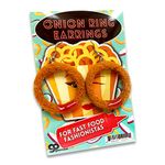 Fried Onion Ring Earrings - Cute Food Jewelry Dangle Earrings for Teens - Funky Womens Novelty Accessories Gag Gifts Women - Dangling Earrings for Girls Weird Stuff, Resin, No Gemstone