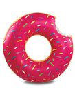 BigMouth Inc. Inflatable Strawberry Frosted Donut 4 ft Wide Pool Float Rubber Ring Made from Durable Vinyl | 150 cm Diameter