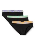 Emporio Armani Men's Stretch Cotton Bold Monogram 3-Pack Brief, Black/Black/Black, S (Pack of 3)