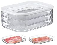 Deli Meat Container for Fridge, Bacon Lunch Meat Container for Refrigerator, Meal Prep Containers, Stackable Food Storage Boxes with Lid for Cold Cuts, Salami, Deli, Lunch Meat, BPA Free