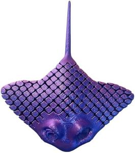 3D Printed Aquatic Animal -Manta Ray Stingray Toy Decoration,Fidget Toy & Stress Relief Desktop Decoration Flexible Sea Creature Toy,Gifts for Everyone