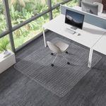 FRUITEAM Office Chair Mat, 48''×60'' Heavy Duty Desk Chair Mat Carpet Protector, Easy Glide and Sturdy, Rectangle Transparent with Non-Slip Studded fot Home and Office