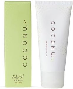 Coconu Hemp Infused Body Oil | Organic Coconut Oil Based | Couples Massage Oil & for Personal Use | No Added Fragrance & Flavor | 3 0z