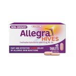 Allegra Hives, 12-Hour Itchy Skin Relief Due to Hives, Allergic Skin Reactions, Non-Drowsy Allergy Medication, 60 mg Fexofenadine Hydrochloride Antihistamine, Adults and Kids, 12 and Older, 40 Tablets