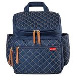 Skip Hop Baby Girl's Navy Diaper Backpack: Forma, Multi-Function Travel Bag with Changing Pad & Stroller Attachment, 2 Count (Pack of 1)