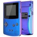 eXtremeRate Chameleon Purple Blue Full Housing Shell w/Buttons for Gameboy Color – Fit for GBC OSD IPS & Regular IPS & Standard LCD – Console & IPS Screen NOT Included