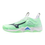 Mizuno Unisex Adult Wave Momentum 3 Unisex, Neo Mint-white, 12 Wide Women/10.5 Men