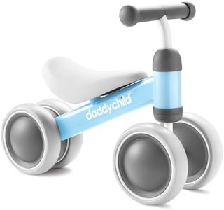 Baby Balance Bike, Cute Toddler Bikes 12-36 Months Gifts for 1 Year Old Girl Bike to Train Baby from Standing to Running with Adjustable Seat Silent & Soft 3 Wheels (Blue)