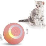 BELOXY Cat Toy Ball Intelligent Funny Cat Ball 360 Degree Rotatable Cat Toys Rechargeable Rotating Ball with LED Light, Cat Chasing Toy Automatic Rotating Smart Obstacle Avoiding Cat (Style 1)