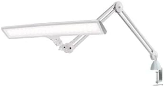 Daylight Company Lumi Task Lamp,+95 CRI, 4000 Lux,Craft Light, Super Bright Desk Lamp, Touch Dimmable, 2 Brightness Levels, Ideal Table Light, Drawing Lamps - Metal - 15 W