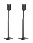 ynVISION.DESIGN Adjustable Floor Stand Mount Compatible with SONOS Era 100 and Era 100 SL | Black Brackets | Adjustable from 27.6" - 50" | Pair (2-Pack)