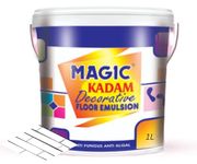 Magic Kadam Decorative Floor Paint with high substrate adhesion strength for cement and floor tiles | anti-fungus, anti-algal, water repellant and weather resistance (1 Liter, White)