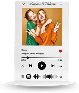 Generico Targa Spotify personalizzato - Targa musicale in plexiglass idea regalo nome canzone artista foto compleanno fidanzati matrimonio anniversario festa mamma papà Natale