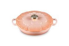 Le Creuset Signature Enameled Cast Iron Petal Braiser, 2.25qt., Peche w/Light Gold Knob