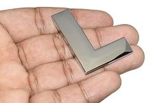 Alphabet Sticker for All Cars, Metal (L - Silver)