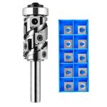 SpeTool 1/2 Shank Bottom Bearing Flush Trim Router Bits with 10 PCS Replaceable Carbide Inserts ,Industrial Grade Pattern Cutting Router Bit for Woodworking Templates