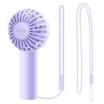 ELZO Mini Handheld Fan, Rechargeable Powerful Portable Fan, Small Personal Fan with 3 Speeds, Lightweight Pocket Fan for Eyelash Makeup Travel Trip Beach Indoor Outdoor Kids Girls Women, Purple