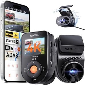 Vantrue S1 Pro Max 4K+4K Dash Cam Front and Rear, Dual 2160P Dash Camera with STARVIS 2 HDR PlatePix™ Night Vision, 5GHz WiFi, GPS Speed, 24/7 Parking Mode, ADAS/BSD, Optional LTE, Supports 1TB Max