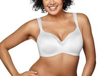 Playtex Women's Secrets Body Revelations Underwire Bra Solid, White, 36DD