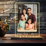 Brown Cloud Personalized Round Corner Acrylic LED Photo Frame Customized with Your Photo, Collage, Text, Quote, Message, Gift for any Occasion, Family/Friends (APF 01)(S2)