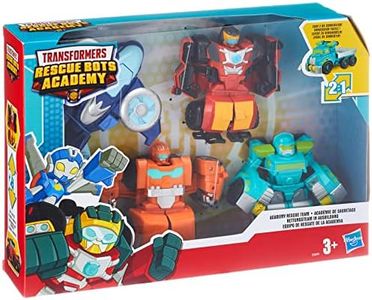 Transformers Rescue Bots - Coffret de 4 Robots Secouristes 12cm - Jouet Transformable 2 en 1