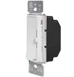 Dimmer Light Switch, Single-Pole or 3-Way. 3 Years Warranty, White