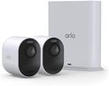 Arlo Ultra (3rd Gen - 2025 Release) 4K Security Camera + SmartHub, Battery Power, Emergency Response, AI Generated Event Summary, 1-Month Trial of Secure Plan, 180° Field of View, 2 Cam, White