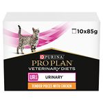 PRO PLAN VETERINARY DIETS UR Urinary Wet Cat Food Chicken 10x85g, Pack of 4