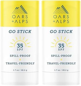 Oars + Alps Go Stick Clear SPF 35 Face Sunscreen, Skin Care Infused with Vitamin E and Antioxidants, Water and Sweat Resistant, TSA Friendly, 1.7 Oz, 2 Pack