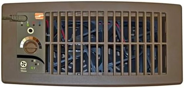 Suncourt Flush Fit HC500-B Vent Cover with Fan Booster, Energy Efficient AC Register Booster, Improved Air Flow for Better Indoor Heating and Cooling, Brown